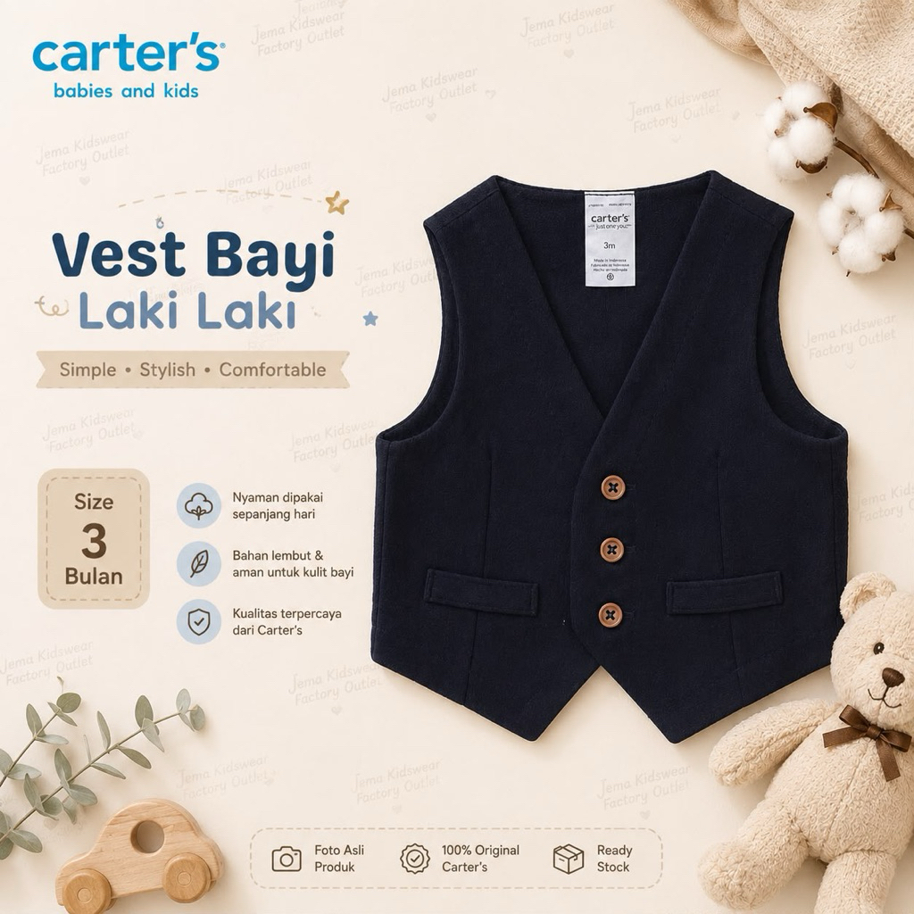 เสื้อผ้าเด็ก CARTER VEST / BOYS VEST