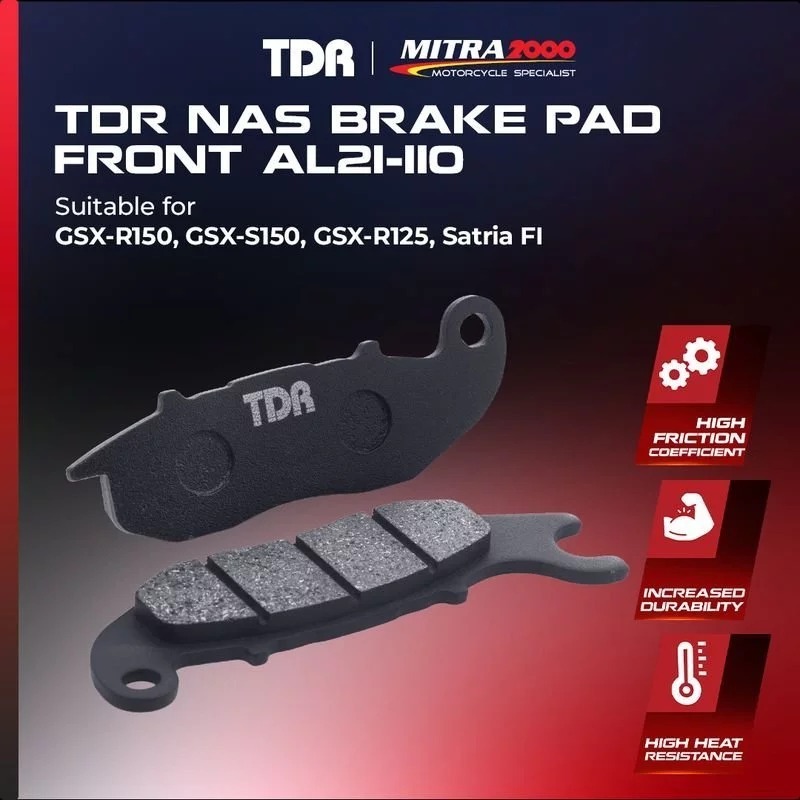 TDR ผ้าเบรค NAS สําหรับ GSX 150 / GSX-R 125R / GSX-R 150
