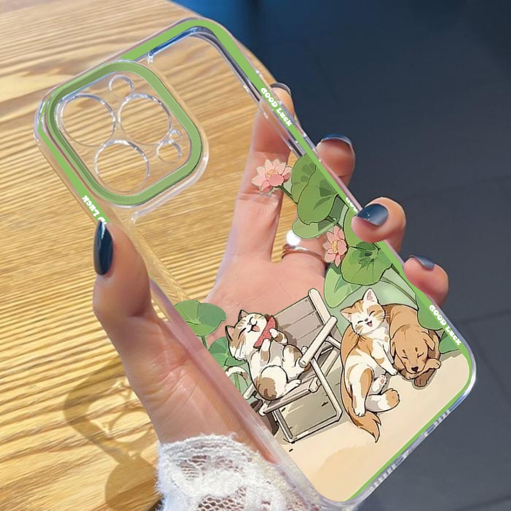 Clear Cat Motif HP สําหรับ Itel City 200 100 Power 70 A100C A95 A90 RS4 A49 A80 P65 P55 5G P40 P36 A