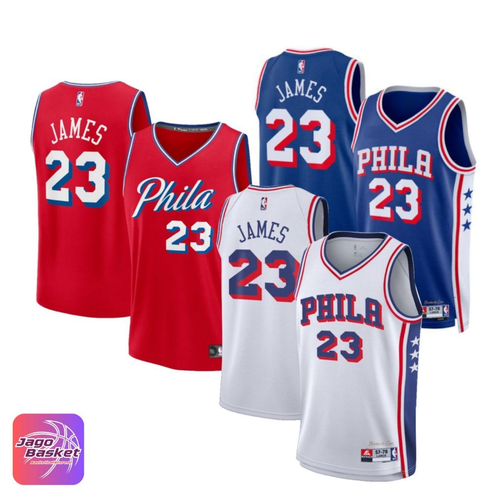 เสื้อบาสเก็ตบอล Philadelphia James 23 Lebron
