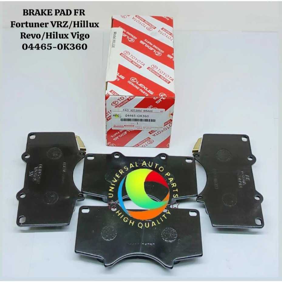 ผ้าเบรค Front Fortuner VRZ / Hillux Revo / Hilux Vigo 04465-0K360