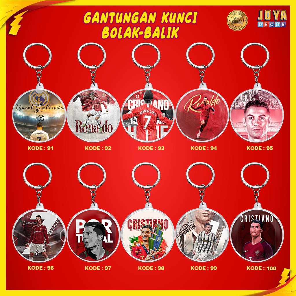 GANTUNGAN CRISTIANO RONALDO1 KEYCHAIN / CRISTIANO RONALDO1 พวงกุญแจอะคริลิก / พวงกุญแจ CRISTIANO RON