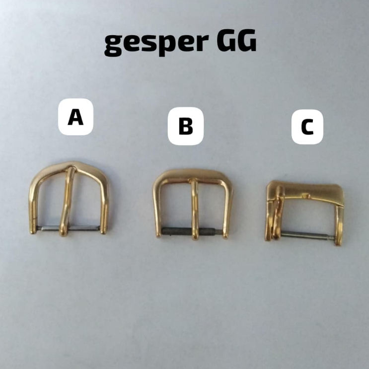 GG Buckle Yellow (Gold) - สายนาฬิกา Buckle ขนาด 10mm, 14mm, 16mm, และ 18mm