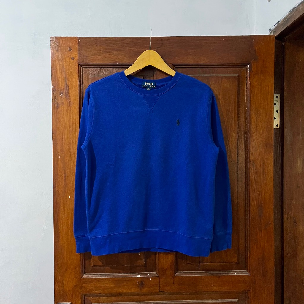 [S] Ralph Lauren Cotton Barcode Sweater สีฟ้า (SW-111)