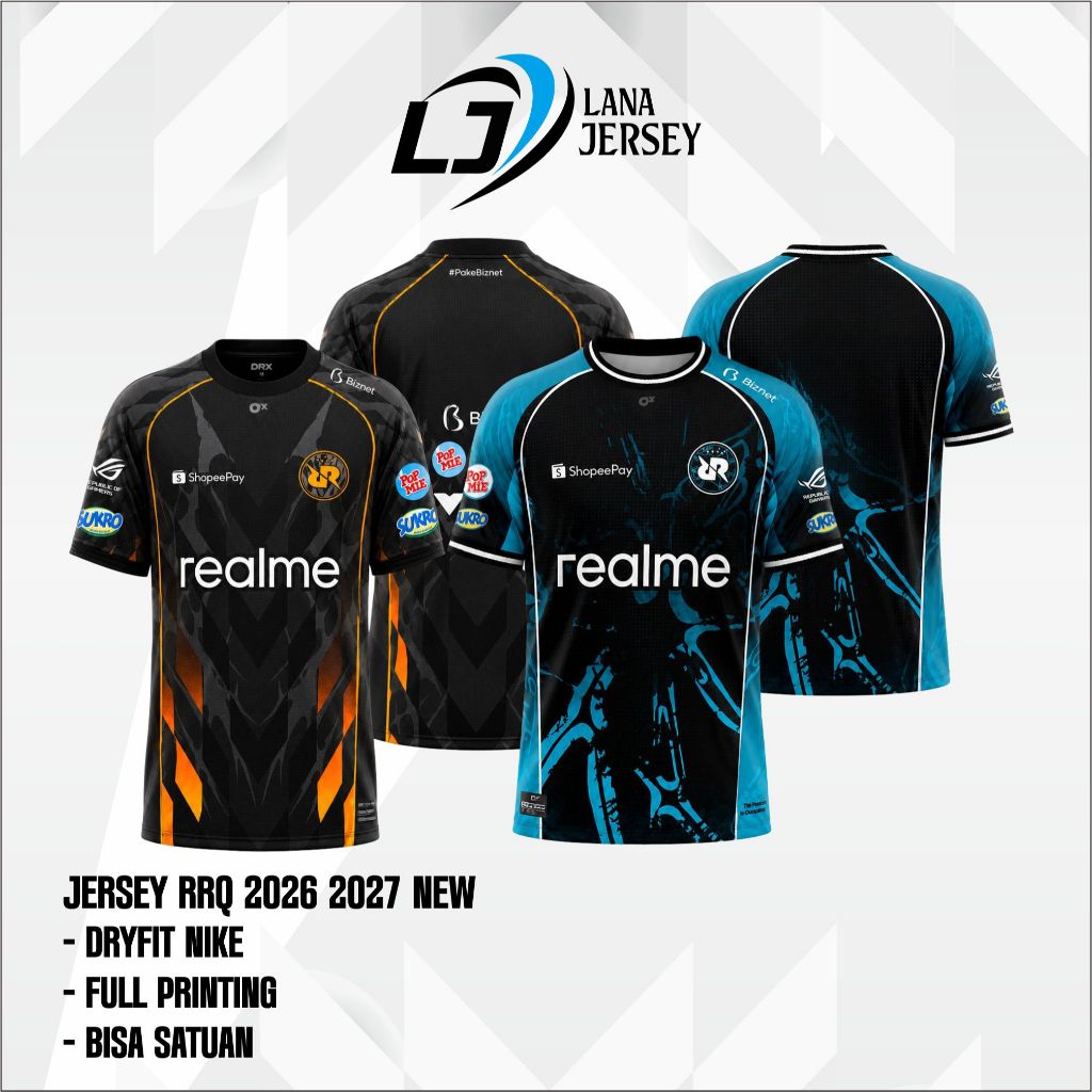ล่าสุด RRQ ETERNAL MID SEASON Team Jersey RRQ Mpl ID Season 18 เสื้อยืดฟรีที่กําหนดเอง Nickname