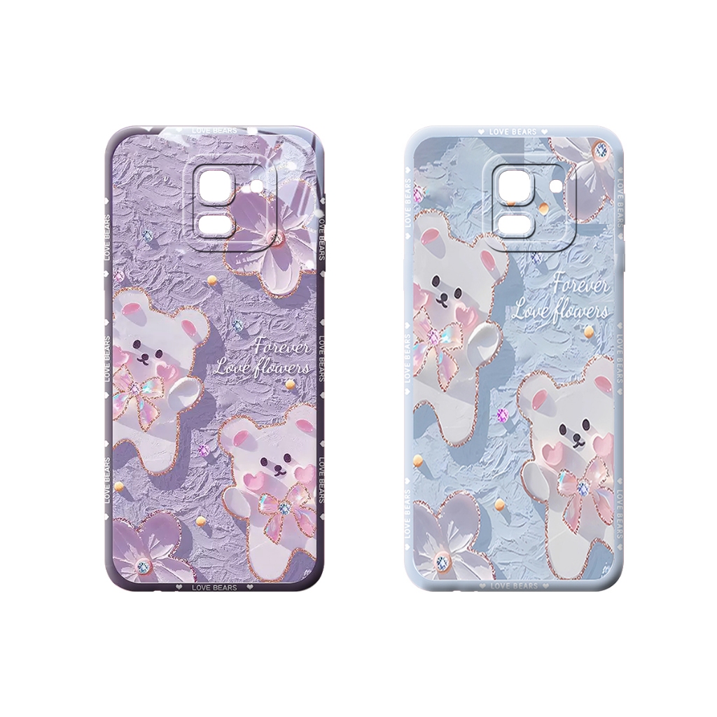HP Compatible Case For Samsung J6 2018 Softcase Bear Motif Cute Case Cute Bumper Phone