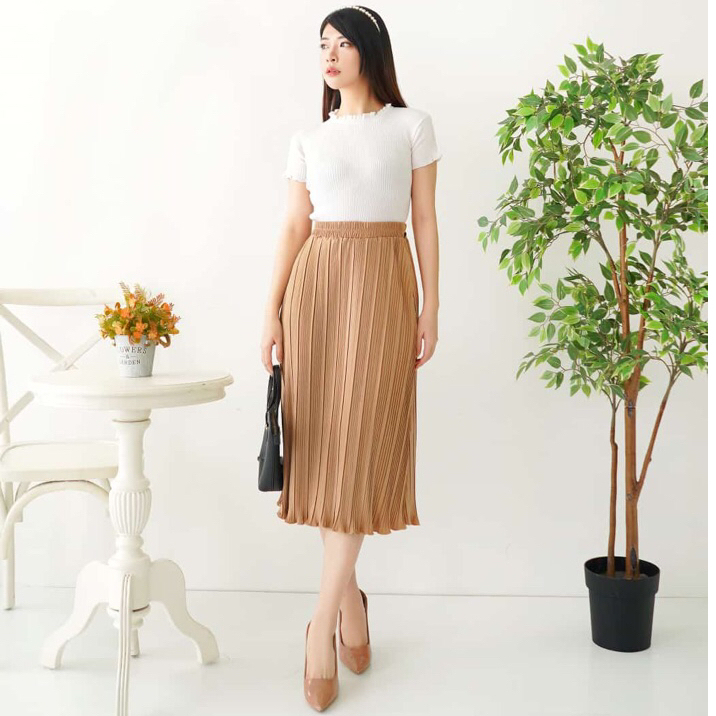 Midi Skirt Plisseket BB Wavy 7/8 - กระโปรง BB Centi Wavy - Plisset Premium