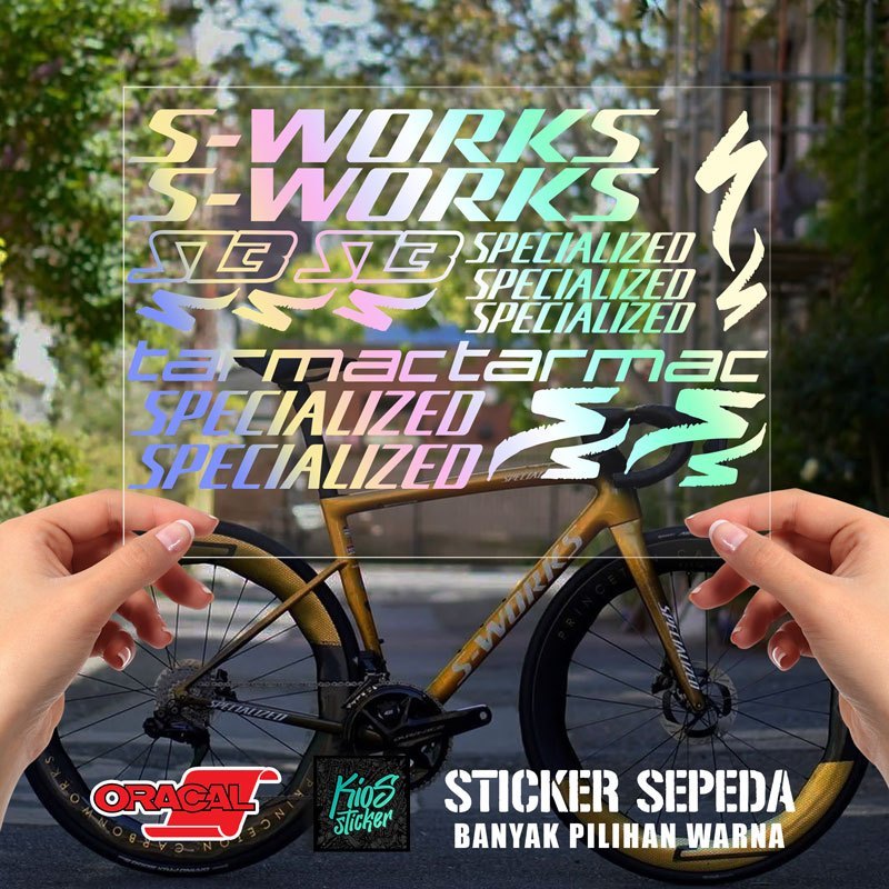 S-Works Tarmaac SL3 สติ๊กเกอร์ตัดจักรยานโดยเฉพาะ | รูปลอก S-Works SL3 | กรอบสติ๊กเกอร์ 36ซม | Oracal