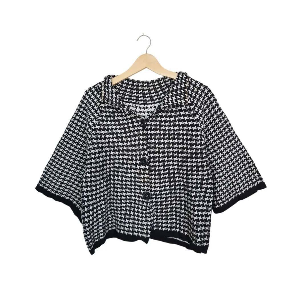 HS Monochrome Thick Cardigan - (CODE: B173- 13)