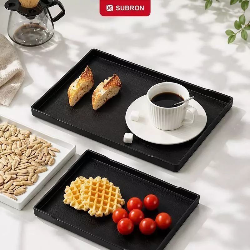 SUBRON BLACK WOODEN PATTERN TRAY