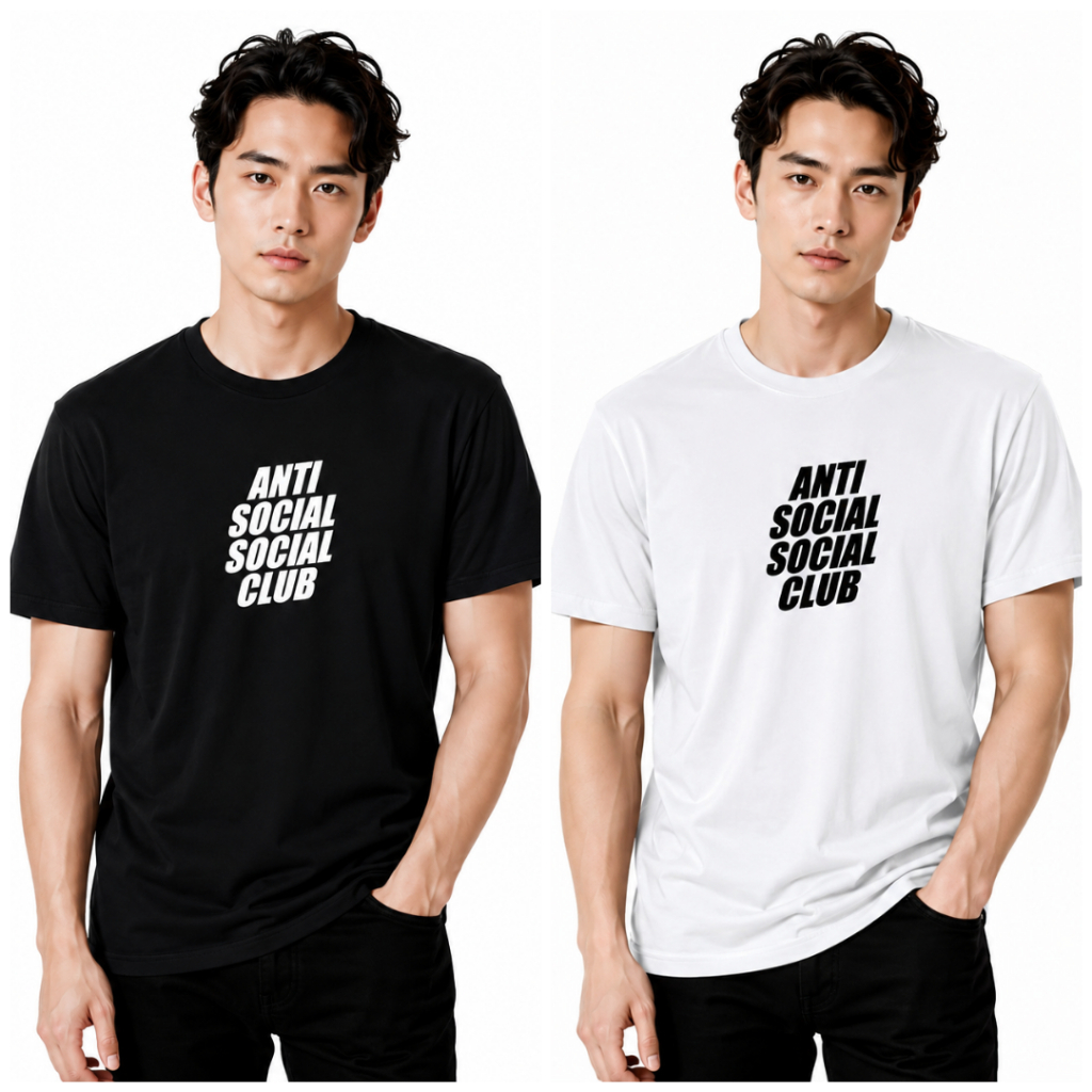 เสื้อยืด Anti Social Social Club Regular Fit O คอ Unisex แขนสั้นผ้าฝ้าย Combed 24s Premium