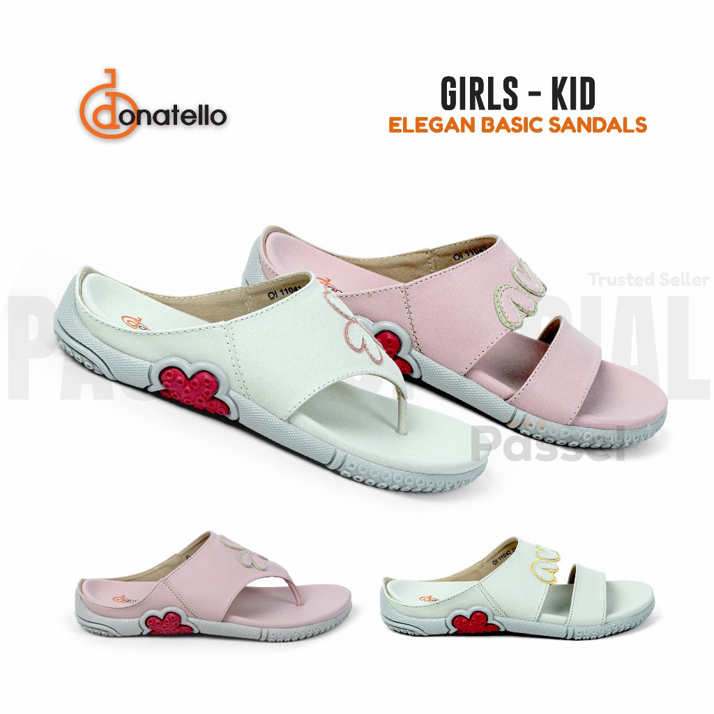 Passel x Donatello Sz. 31-35 รองเท้าแตะเด็กผู้หญิงแบบสวม | OI11041 / OI11042