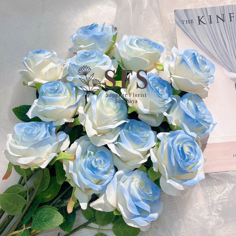 MAWAR SFS - [1 STEM] AVAILABLE!!! OMBRE ROSE FLOWERS SEMBUR SINGLE STALK ROSE ARTIFICIAL ROSES DECOR