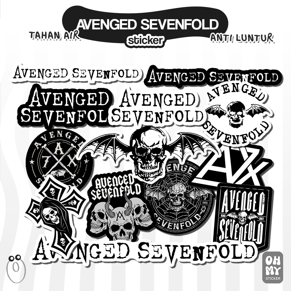 ชุดสติ๊กเกอร์ Avenged Sevenfold A7X | สติ๊กเกอร์กันน้ําป้องกันการจางหาย