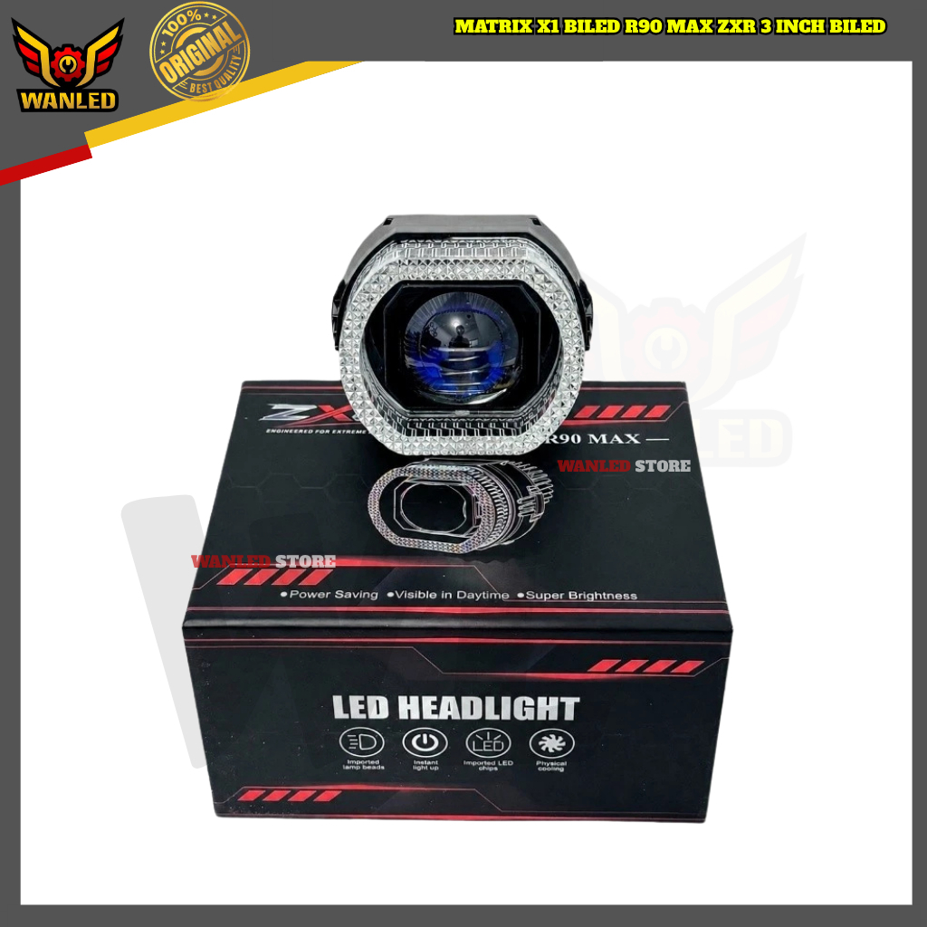 MATRIX X1 BILED R90 MAX ZXR 3 INCH BILED BLUELENSE MATRIX X1 PLUS 5D RGB ACRYLIC SHROUD 210+ โหมด