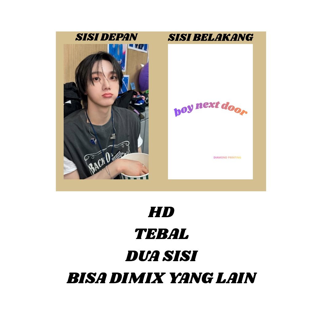 BOYNEXTDOOR โฟโต้การ์ดสองด้าน THICK TASAN JAEHYUN LEEHAN WONHAKIH SUNGHO RIWOO