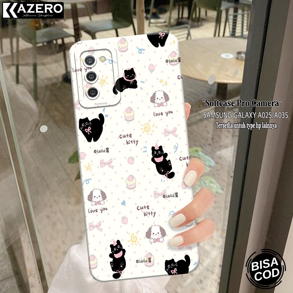 HP ล่าสุด Samsung Galaxy A02S / A03S Silicone - กล้อง Pro - Samsung A03S / A02S เคสการ์ตูน - เคส Sam