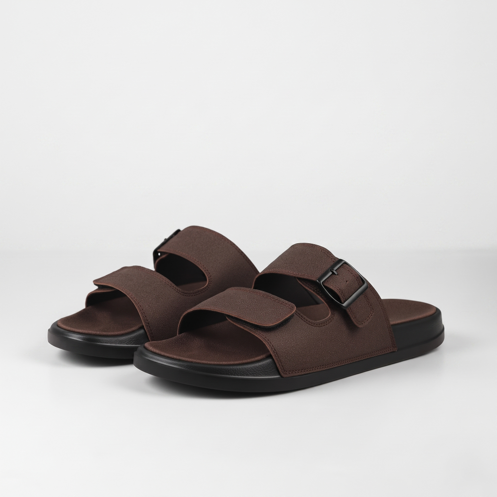 Xcloud X-011 รองเท้าแตะลําลองผู้ชาย Soft Anti-Slip Casual Mens Slip-On Sandals Casual Brown Premium 