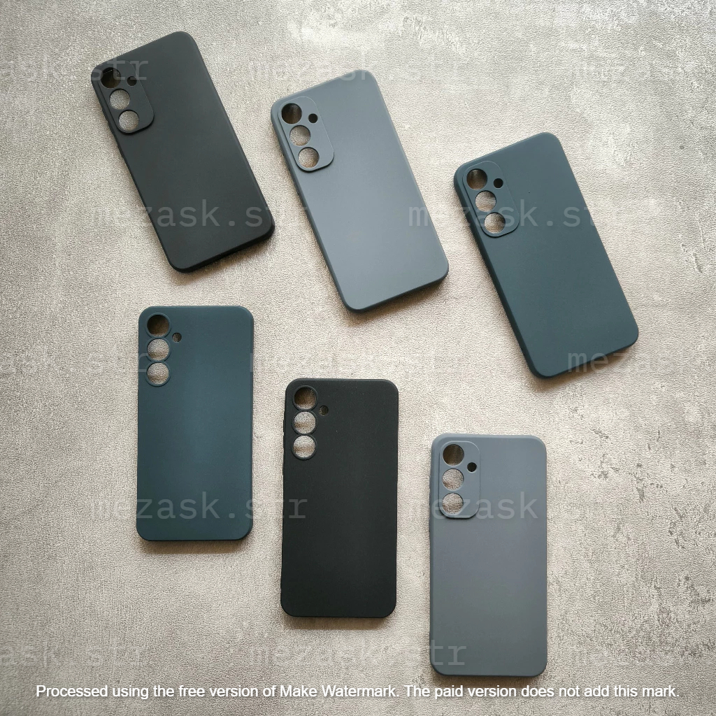(SANDSTONE) Softcase Samsung A35 / A55 5G | เคสพื้นผิวทรายธรรมดา | เคสกล้องกันลื่น Samsung Galaxy A5