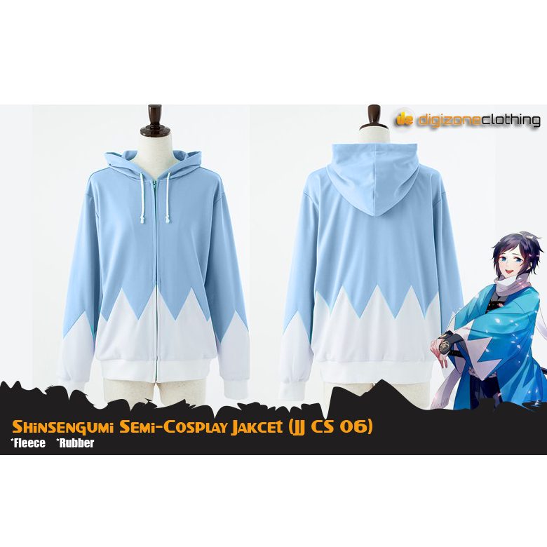 Shinsengumi Semi คอสเพลย์ JJ CS 06 เสื้อแจ็คเก็ตมีฮู้ดพิมพ์ลาย