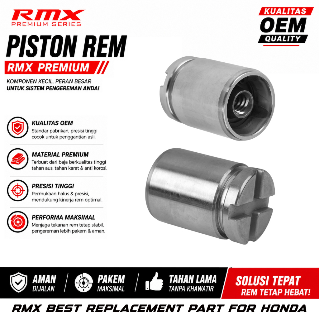 RMX ลูกสูบเบรคหลังสําหรับ Honda Accord Maestro Cielo Vti S84 S86 CM5 43215-SM4-951