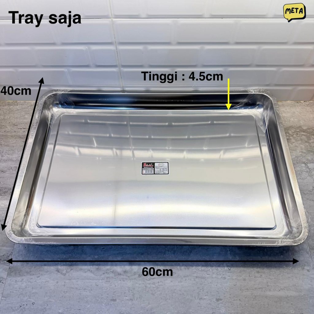 TRAY ONLY / TRAY 60X40CM / BAKING TRAY / JUMBO TRAY / JUMBO STAINLESS STEEL TRAY
