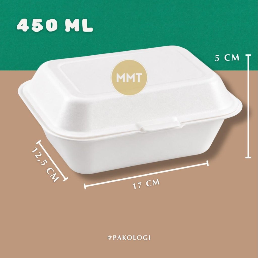Bagasse Takeaway Box 450 ml / กล่องสลัด / กล่องข้าวอ้อย