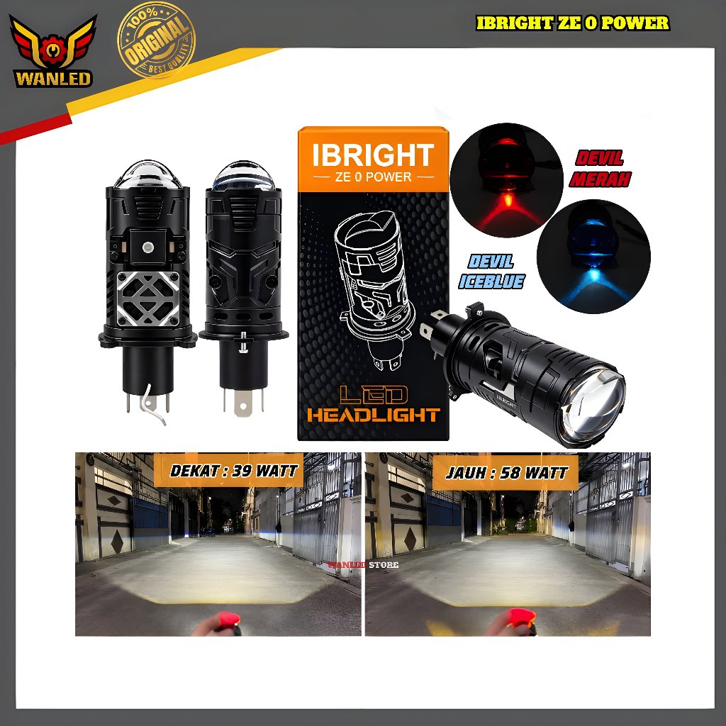 IBRIGHT ZE 0 POWER - ไฟหน้าซ็อกเก็ต H4