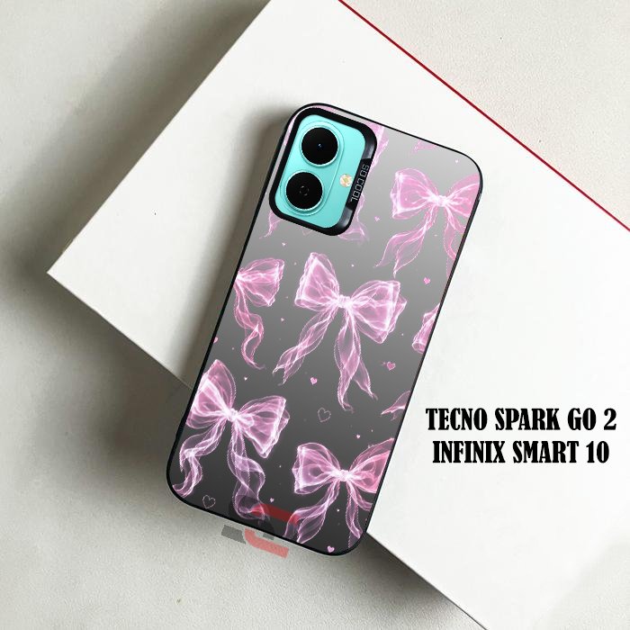 HP CASE IMD TECNO SPARK GO 2/SMART 10 HYBRID IMD PLATE Motif (RIBBON) เคสนิ่มล่าสุดและฮาร์ดเคส IMD H