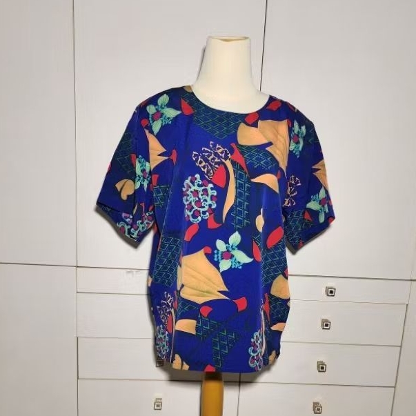 เสื้อผ้าชีฟองลายสดใส ไซส์ใหญ่ RM016