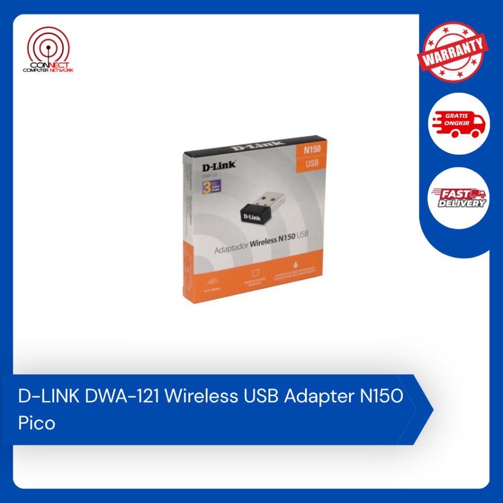 D-LINK DWA-121 อะแดปเตอร์ USB ไร้สาย N150 Pico