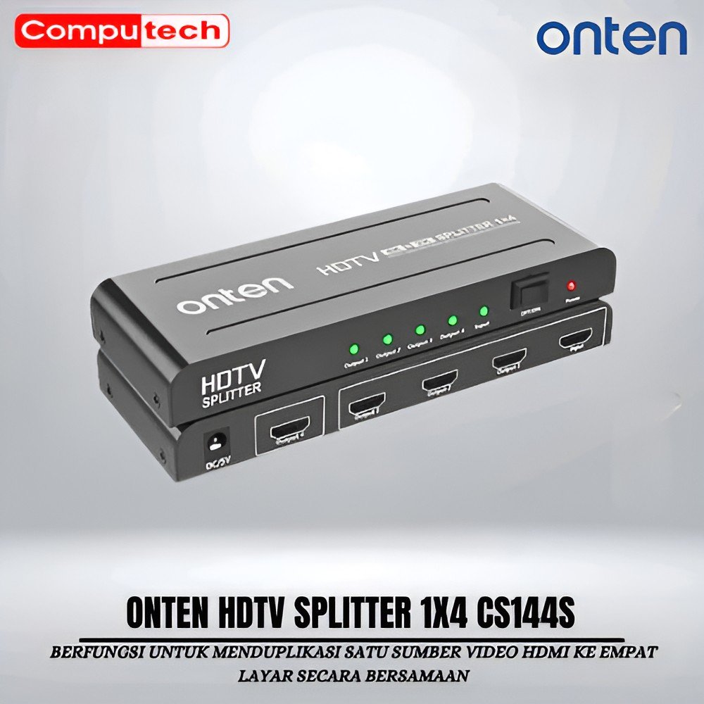 Onten HDMI Splitter 4K 1080P 1 Input 4 Output Multi Device Compabillity OTN-CS144S