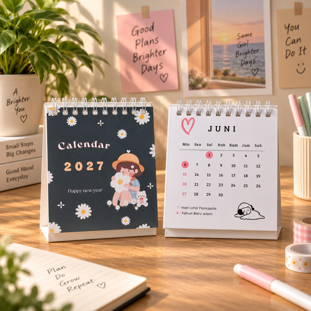 DESK CALENDAR/2027 CALENDAR/2027 DESK CALENDAR/AESTHETIC DESK CALENDAR/2027 CALENDAR/MINI CALENDAR