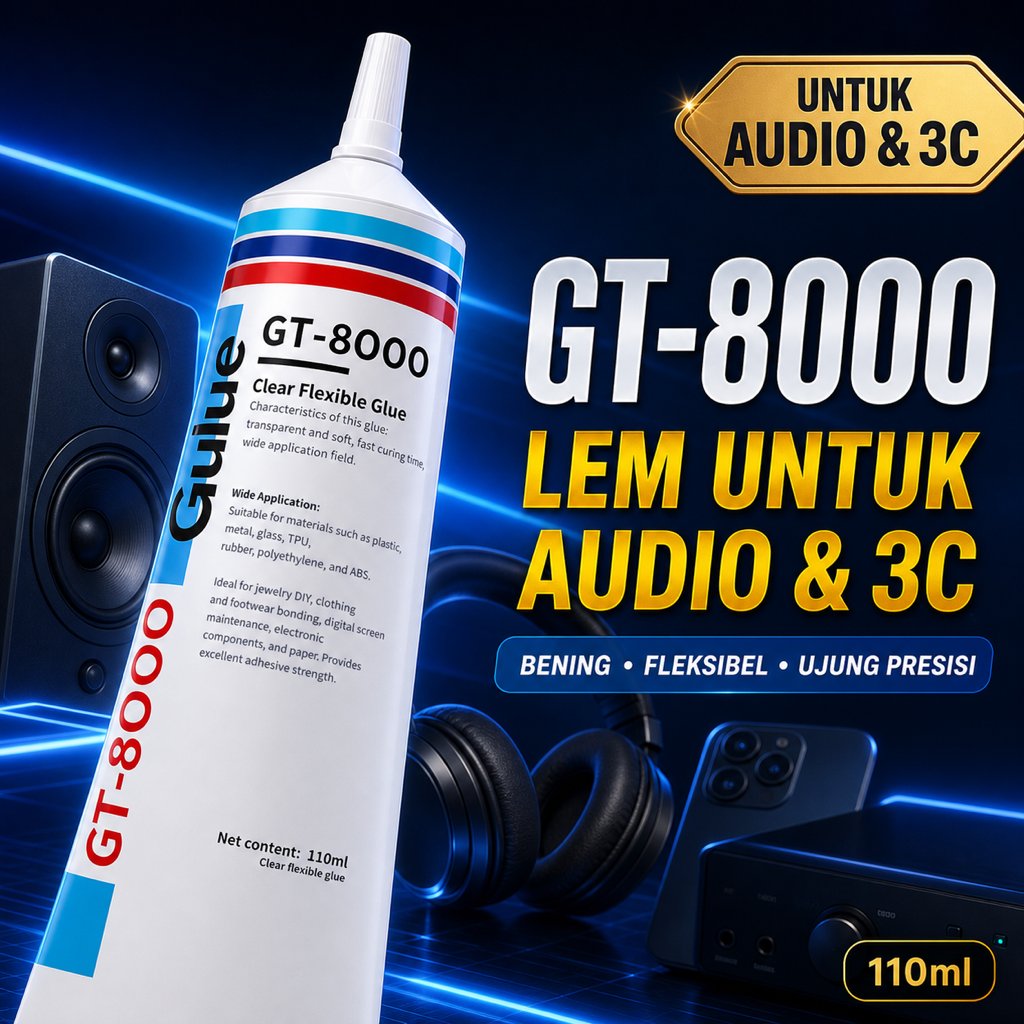 Gulue GT-8000 110ml กาวซ่อมเสียงแบบยืดหยุ่นยางช่างสําหรับขอบรอบทิศทางฉีกขาด