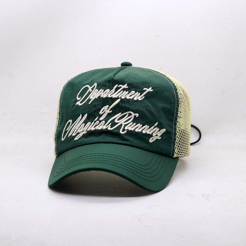 GELYSITED RUNNING CAPS TRUCKER NET RUNNING HAT SHORT TONGUE MATERIAL DUSKY CRINKLE NYLON MAGICAL RUN
