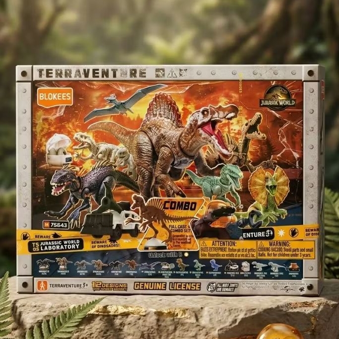 ชุดโมเดล Jurassic world Terraventure TS 03 ชุดของเล่น 12 ชิ้น