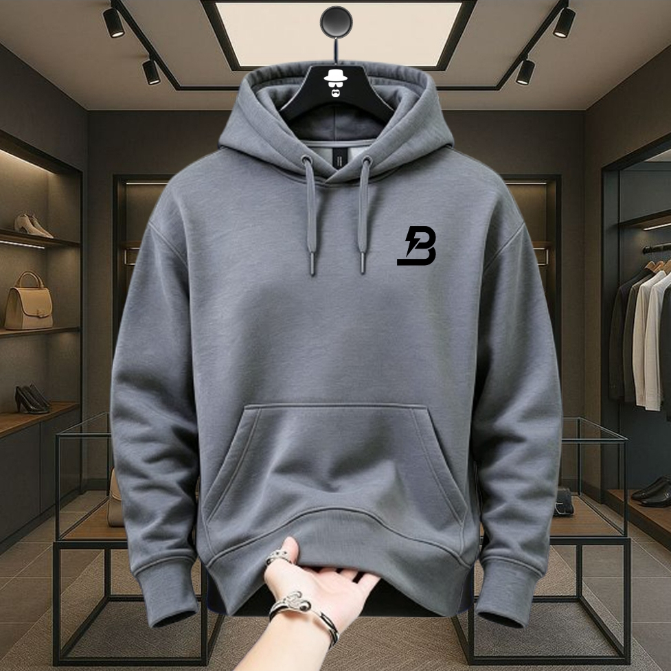 ใหม่ Cool Logo Hoodie B Flash Black Distro Unisex วัสดุนุ่มและ Cool