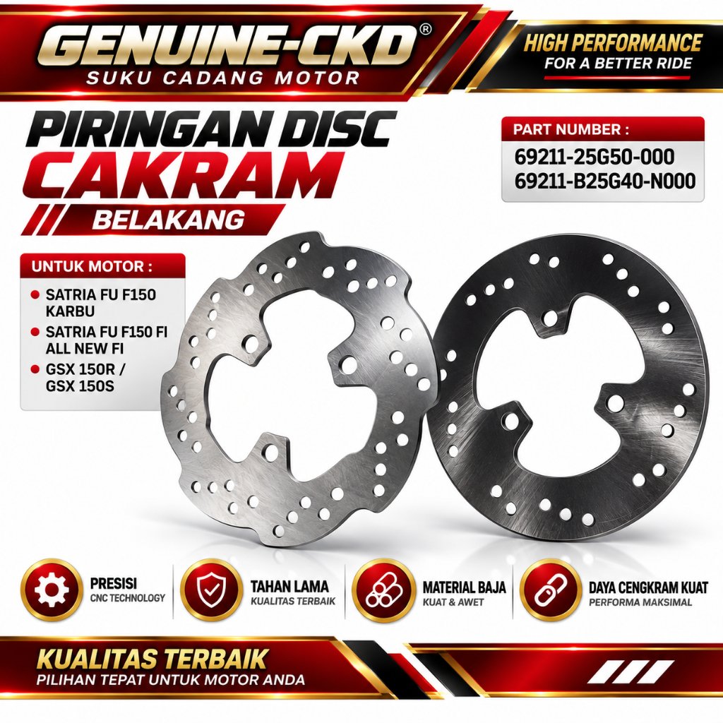 จานดิสหลัง Suzuki Satria F150 FI / ALL NEW / FU F150 CARBON / GSX 150R 150S