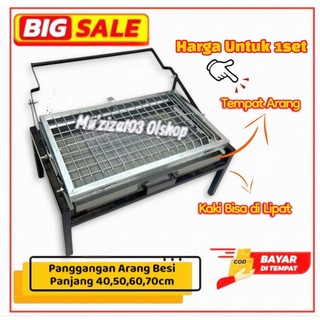 Terbaru Panggangan Arang Serbaguna Bahan Besi Anti Karat / Panggangan Ikan / Panggangan Sate /