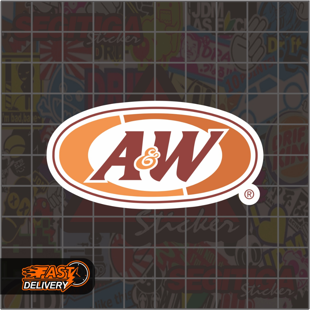 สติ๊กเกอร์ A&W ขนาด 7 x 3.5 ซม