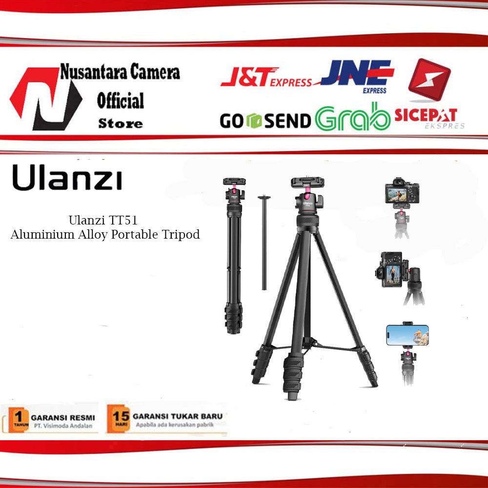 Ulanzi TT51 ขาตั้งกล้องอะลูมิเนียมอัลลอยด์แบบพกพา (T089GBB1)