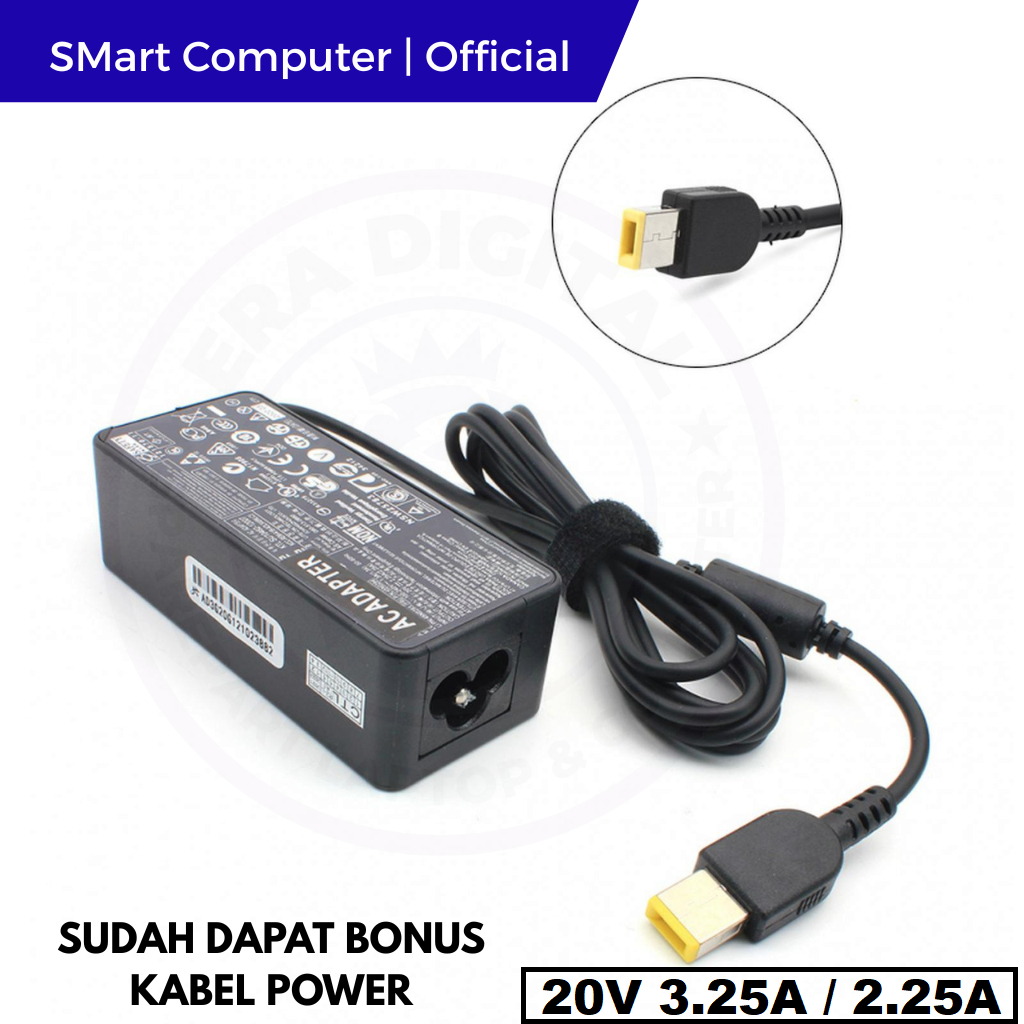 ที่ชาร์จ THINKPAD 20V 3.25A USB ADAPTER IDEAPAD 20V 3.25A X240 X240S X250 X260 X270 Z50 Z50-70 Z50-7