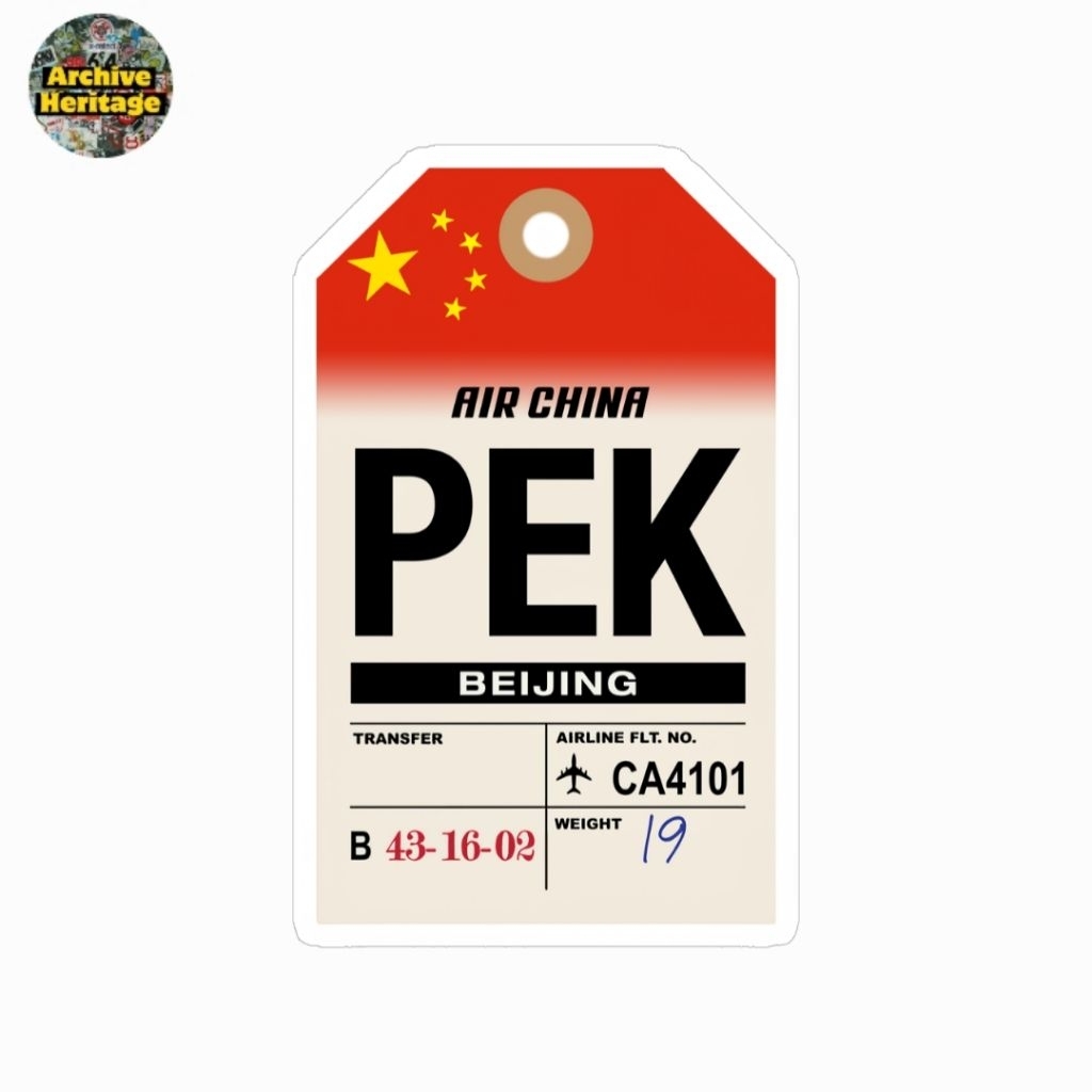 PEK Airport Beijing Air China ป้ายกระเป๋า ป้ายโลโก้การเดินทาง
