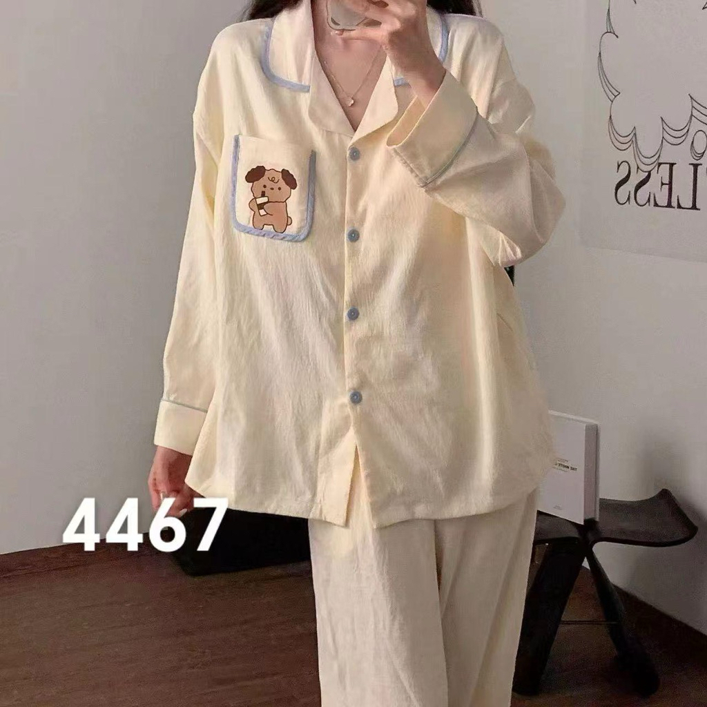 ชุดนอนกระดุม PP นําเข้า sleep.ชุดนอน