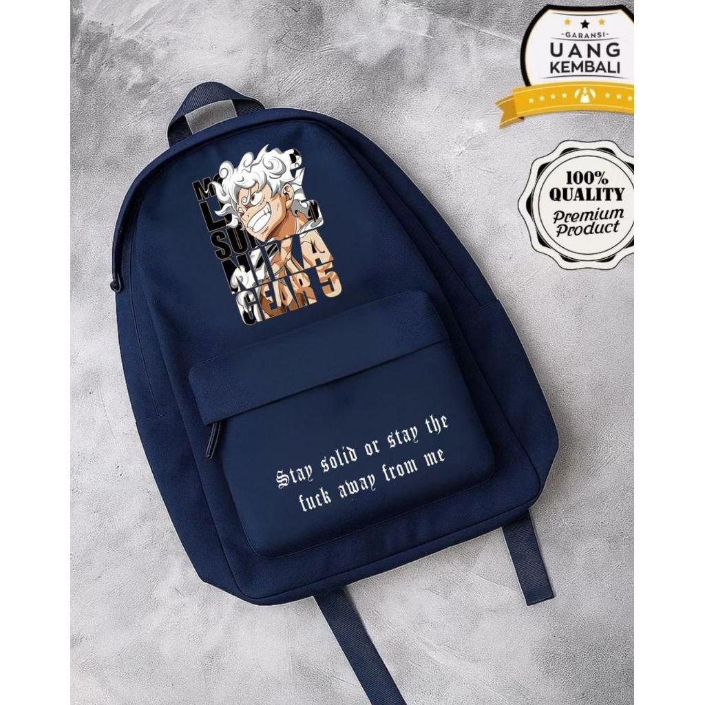 INSPIRATION, SCHOOL BACKPACK, SUN GOD NIKA V5 GEAR ANIME BAG, LUFFYY ANIME BACKPACK