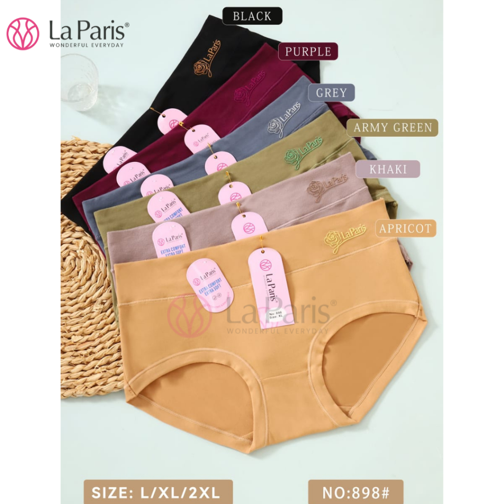 ขายส่งโหล 3 6 12 LA PARIS กางเกงผู้หญิง Plain Supersoft CD Size L - XXL SUPER SOFT Rich Cotton CD Ar