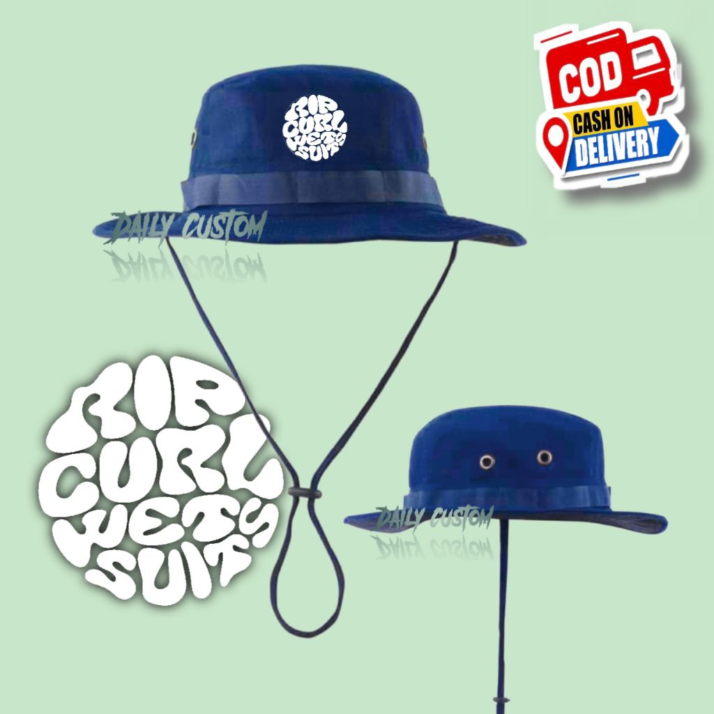 Ripcurl Jungle Hat โลโก้ Mountain Surfing Adventure Outdoor Camping Climber Casual Unisex หมวก