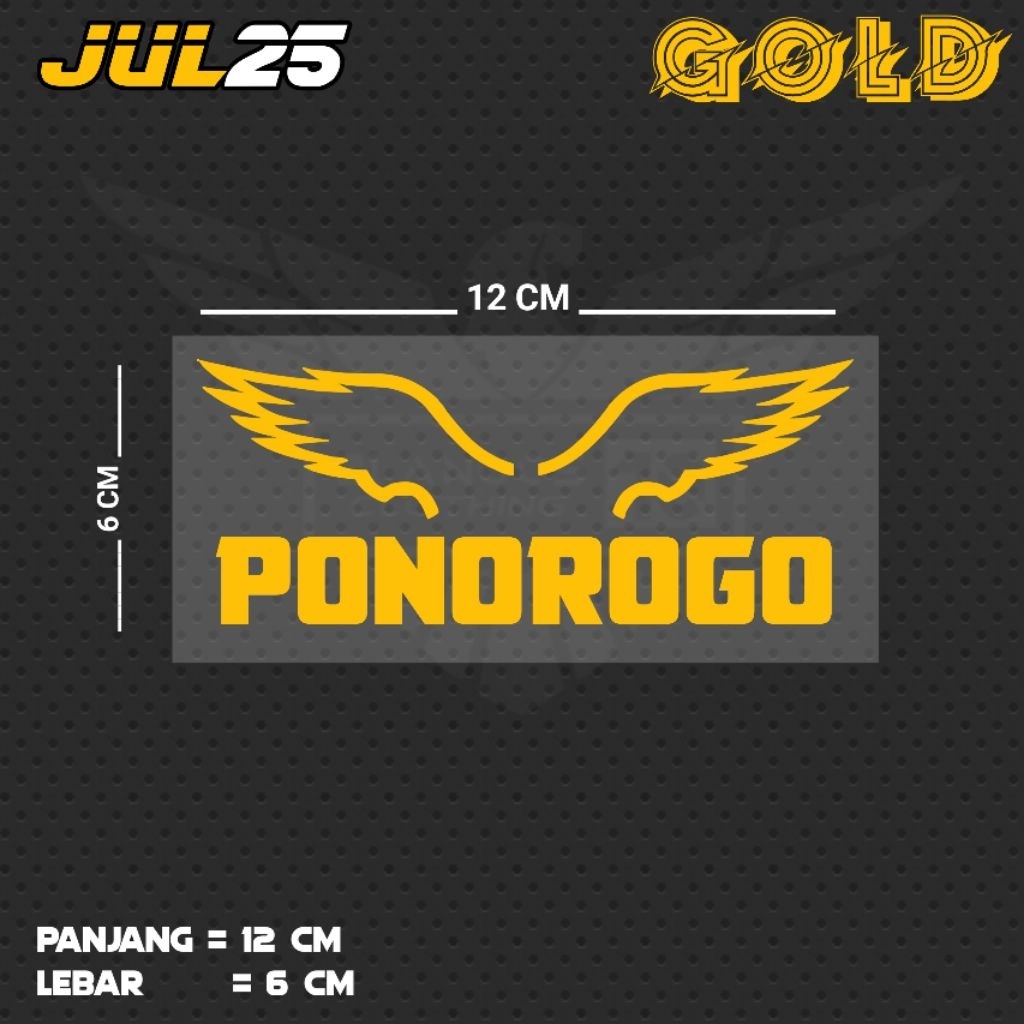 PONOROGO / สติ๊กเกอร์ตัด JUL25 JTR