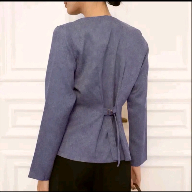 Sonia Blazer Crop Top - เสื้อครอปผู้หญิงสไตล์เกาหลีล่าสุด