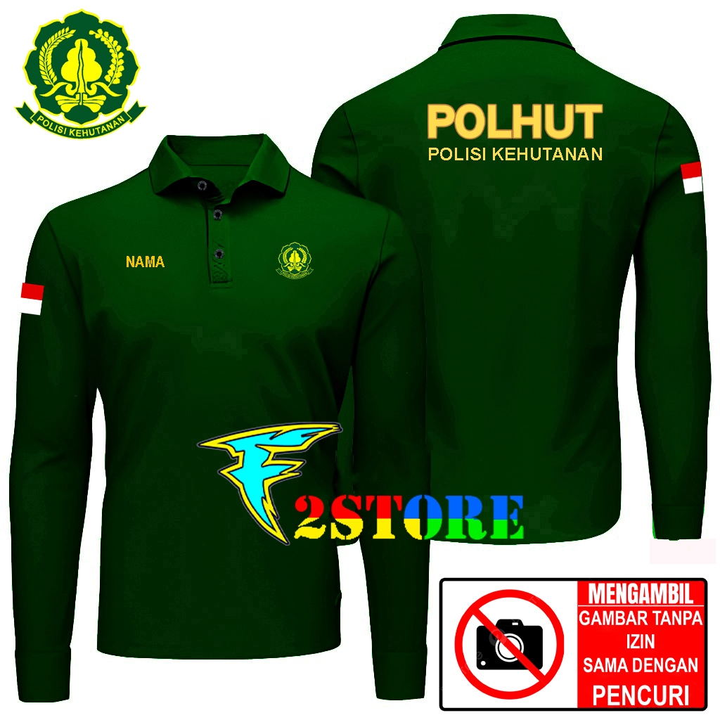 เสื้อยืดคอปก เสื้อยืด คอปกตํารวจ - FORESTRY POLICE FREE CHEST NAME - DTF F2ASTORE